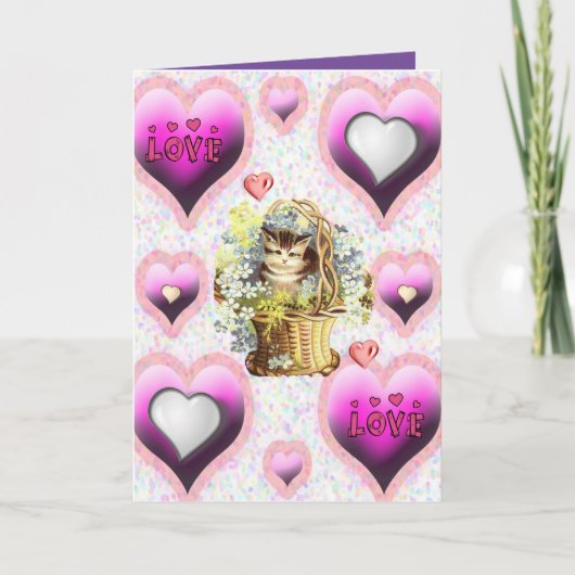 バレンタインのグリーティングカードヴィンテージ シーズンカード (正面)