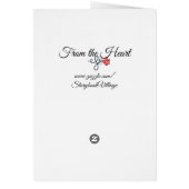 バレンタインのグリーティングカード (裏面)