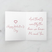 バレンタインのグリーティングカード サンキューカード (内部)