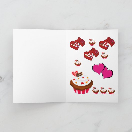 バレンタインのグリーティングカード シーズンカード (内部)