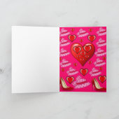 バレンタインのグリーティングカード シーズンカード (内部)