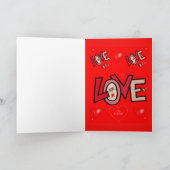 バレンタインのグリーティングカード シーズンカード (内部)