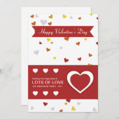 バレンタインのグリーティングカード シーズンカード (正面/裏面)