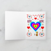 バレンタインのグリーティングカード シーズンカード (内部)