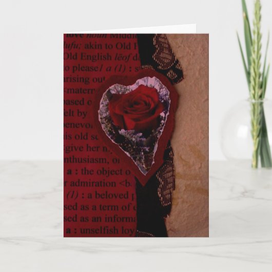 バレンタインのコラージュ シーズンカード (正面)