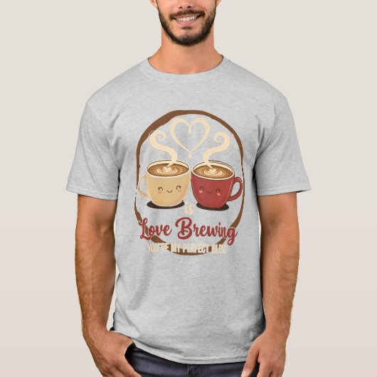 バレンタインのコーヒーLOVEブリュースター Tシャツ (正面)