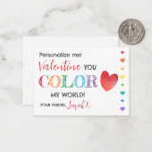 バレンタインのシャトルペンカラー マイ ワールド クラス カード (正面/裏面インサイチュ)