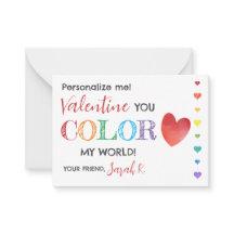 バレンタインのシャトルペンカラー マイ ワールド クラス カード