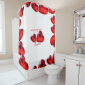 バレンタインのシャワーカーテン熱狂する – 恋 シャワーカーテン (インサイチュ)
