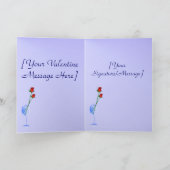 バレンタインのショッキングピンクカードのインそしてヤン シーズンカード (内部)