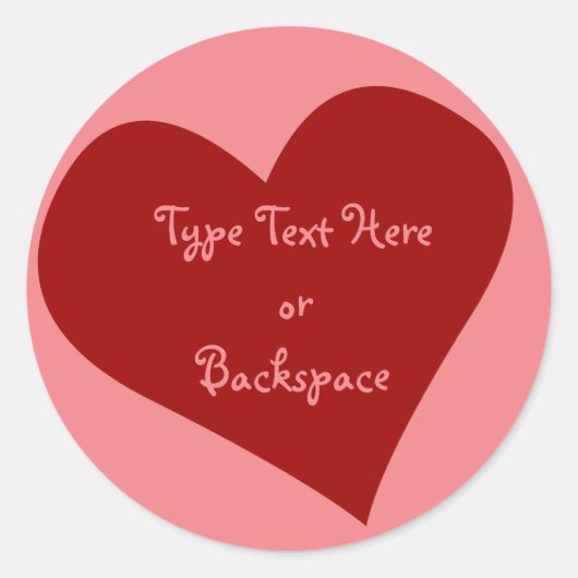 バレンタインのステッカー私はあなたが好きパーソナライズ ラウンドシール (正面)