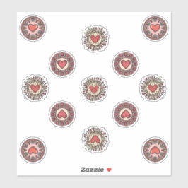 バレンタインのステッカー シール