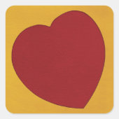 バレンタインのステンドグラスハートスクエアステッカー スクエアシール (正面)