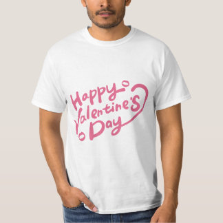 バレンタインのタイポグラフィー セリフ Tシャツ