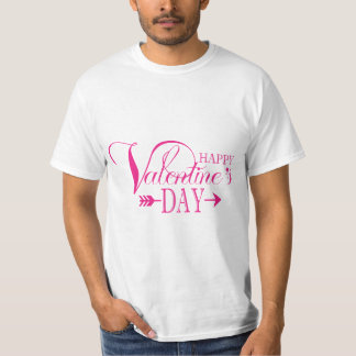 バレンタインのタイポグラフィー セリフ Tシャツ