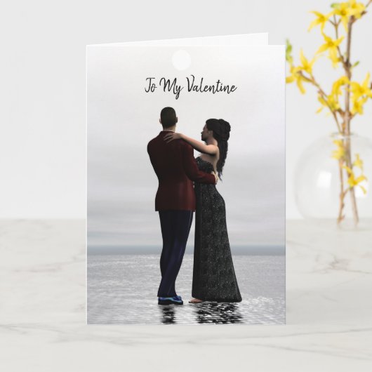 バレンタインのダンス カード (黄色い花)