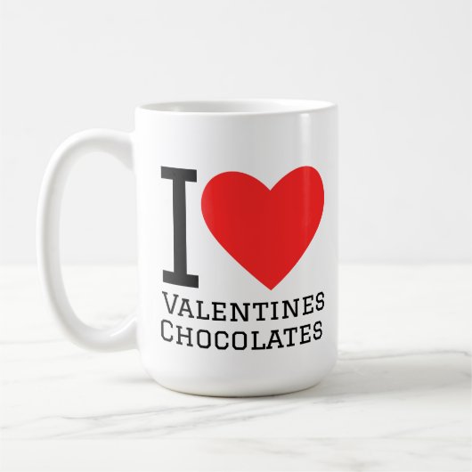 バレンタインのチョコ大好き コーヒーマグカップ (左)