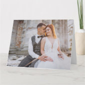 バレンタインのテキストとカスタム写真 カード (正面)