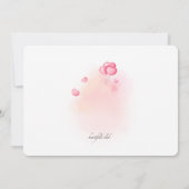 バレンタインのテディベアのフォトカード 招待状 (裏面)