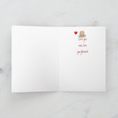 バレンタインのテディベア花永遠にあなたを愛 シーズンカード (内部)