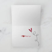 バレンタインのテディベアby fireplace カード (内部)