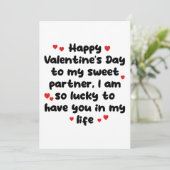 バレンタインのデイカードの彼氏ガールフレンドおもしろい 招待状 (スタンド正面)