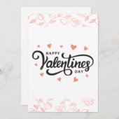 バレンタインのデイカード シーズンカード (正面/裏面)