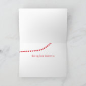 バレンタインのトランペットのハート シーズンカード (内部)