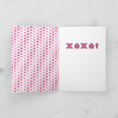 バレンタインのドイツ人のShorthairのポインター犬のシルエット シーズンカード (内部)