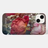 バレンタインのドライフラワーのバラのカスタムiPhoneケース Case-Mate iPhoneケース (裏面 (横))