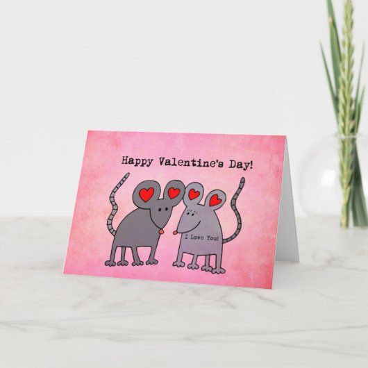 バレンタインのネズミ シーズンカード (正面)