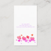 バレンタインのネックレス表示カード・ Blume des Lebens 名刺 (裏面)