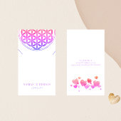 バレンタインのネックレス表示カード・ Blume des Lebens 名刺