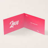 バレンタインのハートと愛の折りたたみカード (内部)