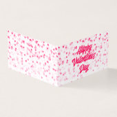 バレンタインのハートと愛の折りたたみカード (外部)