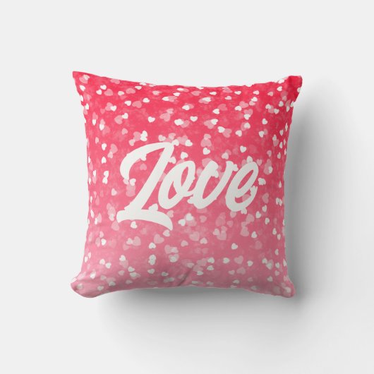 バレンタインのハートと愛 クッション (正面)