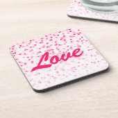 バレンタインのハートと愛 コースター (左側)