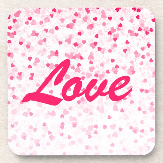 バレンタインのハートと愛 コースター (正面)