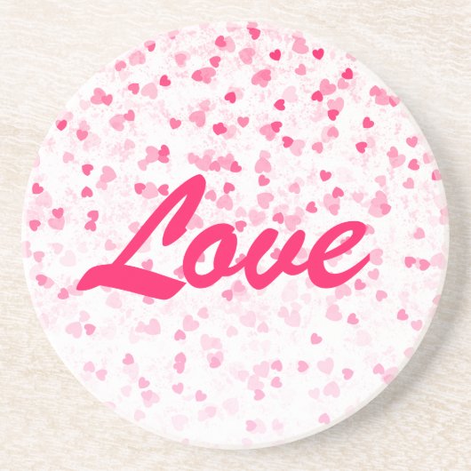 バレンタインのハートと愛 コースター (正面)