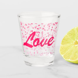 バレンタインのハートと愛 ショットグラス