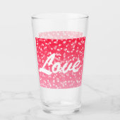バレンタインのハートと愛 タンブラーグラス (正面)