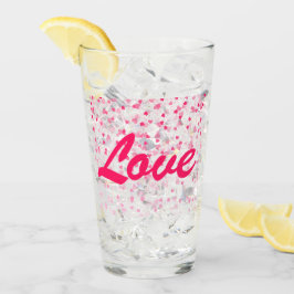 バレンタインのハートと愛 タンブラーグラス
