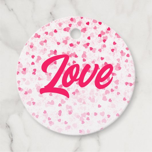 バレンタインのハートと愛 フェイバータグ (正面)