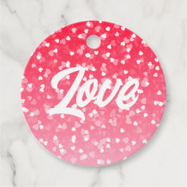 バレンタインのハートと愛 フェイバータグ