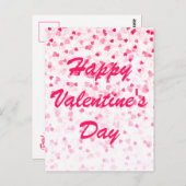 バレンタインのハートと愛 ポストカード (正面/裏面)