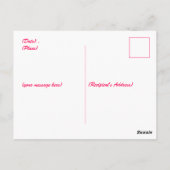 バレンタインのハートと愛 ポストカード (裏面)