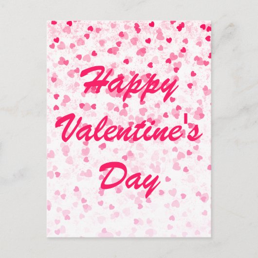 バレンタインのハートと愛 ポストカード (正面)