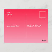 バレンタインのハートと愛 ポストカード (裏面)