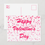 バレンタインのハートと愛 ポストカード (正面/裏面)