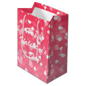 バレンタインのハートと愛 ミディアムペーパーバッグ (正面アングル)